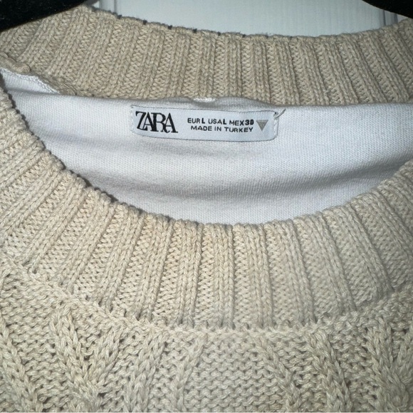 Zara sweater vest layered attached inner shirt size Large - Picture 3 of 3